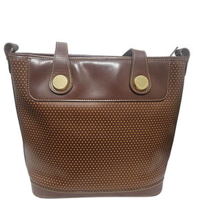 DOONEY & BOURKE Vintage Brown Perforated Leather Bucket Shoulder Handbag